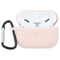 FUNDA SILICONA AIRPODS C/GANCHO LISAS PRO2