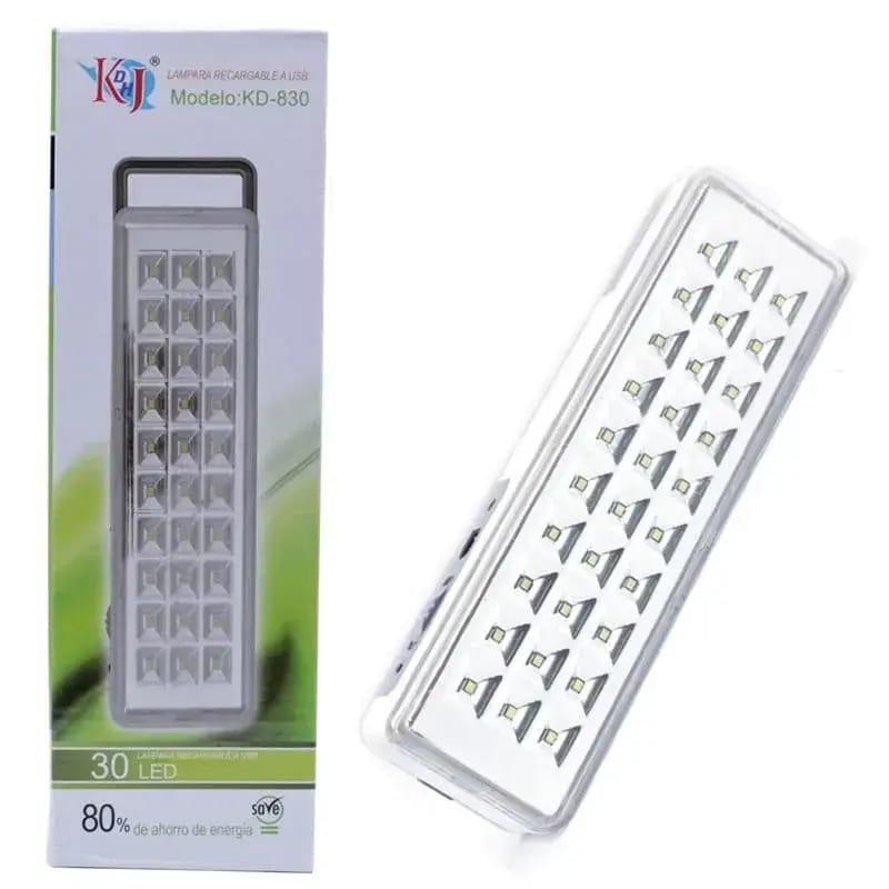 LUZ DE EMERGENCIA RECARGABLE 30 Y 60 LEDS
