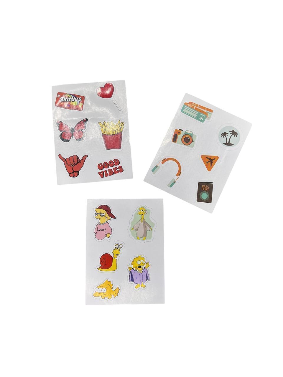 STICKERS CON DISEÑOS LAMINA CHICA