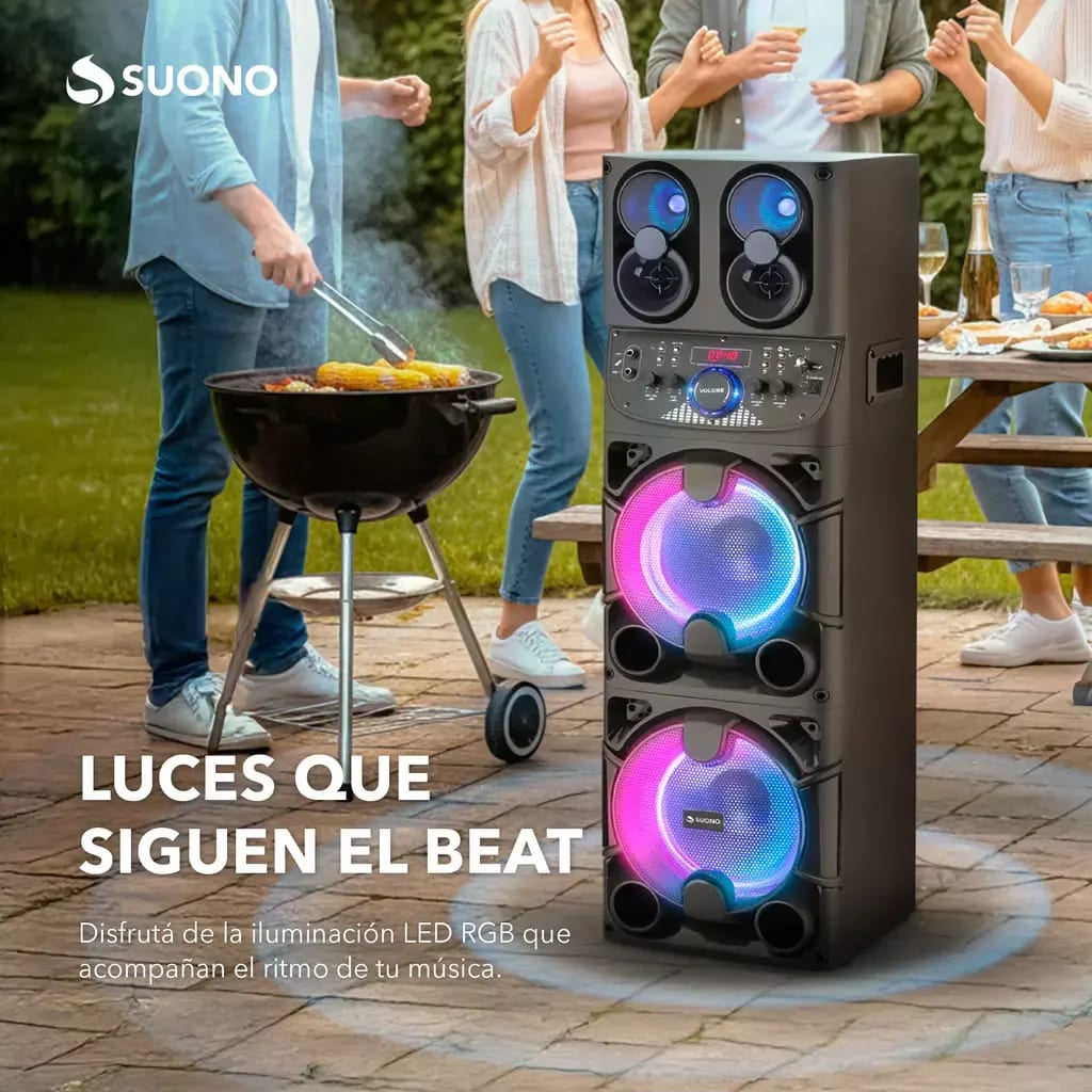 PARLANTE TORRE SUONO BLUETOOTH TWS 2 X 10 + 2 TWEETERS miniatura 7