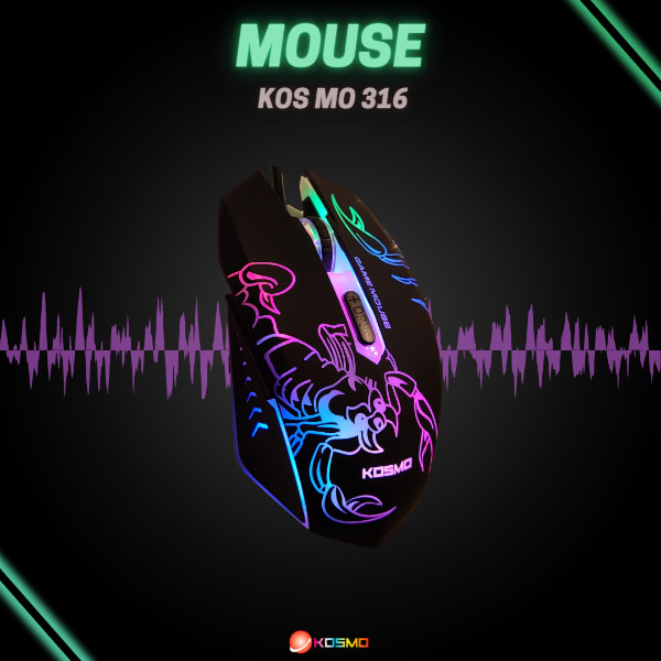 MOUSE GAMER KOSMO -M0316 - imagen 1