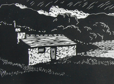 Detail of Gurnal Dubs limited edition linocut print