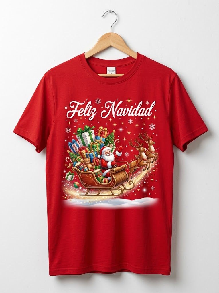 Polo Navideño de Papá Noel en Trineo - vista alternativa