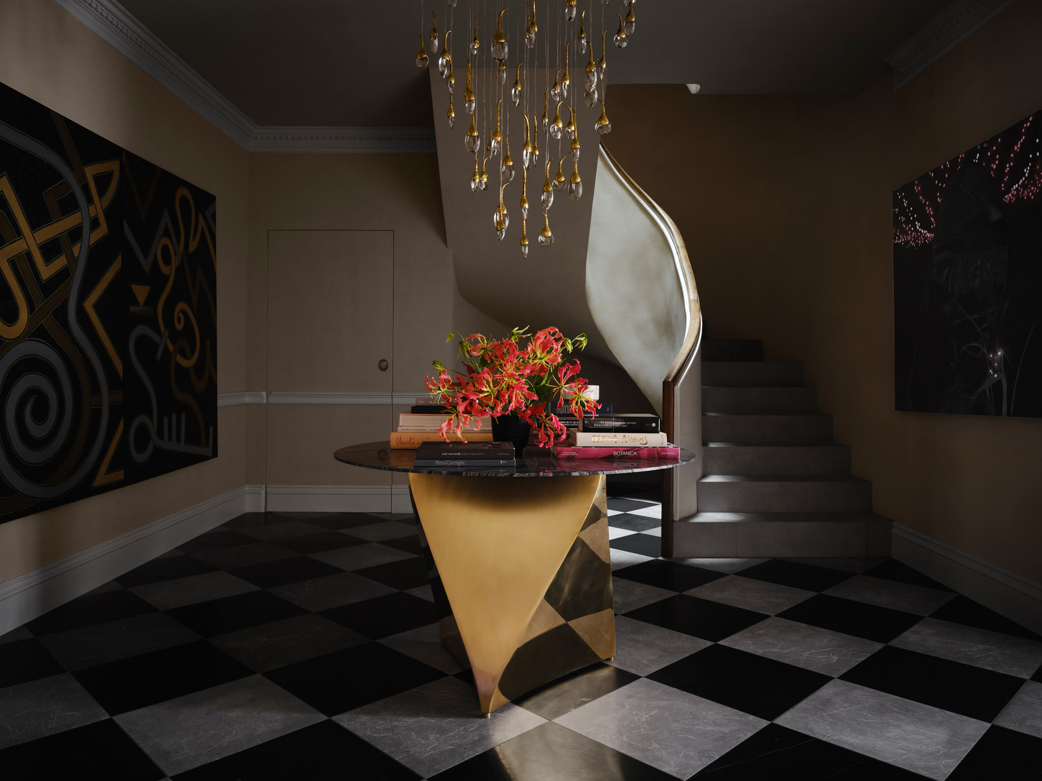 Entrance foyer at Imari Georgetown private estate, Georgetown D.C.