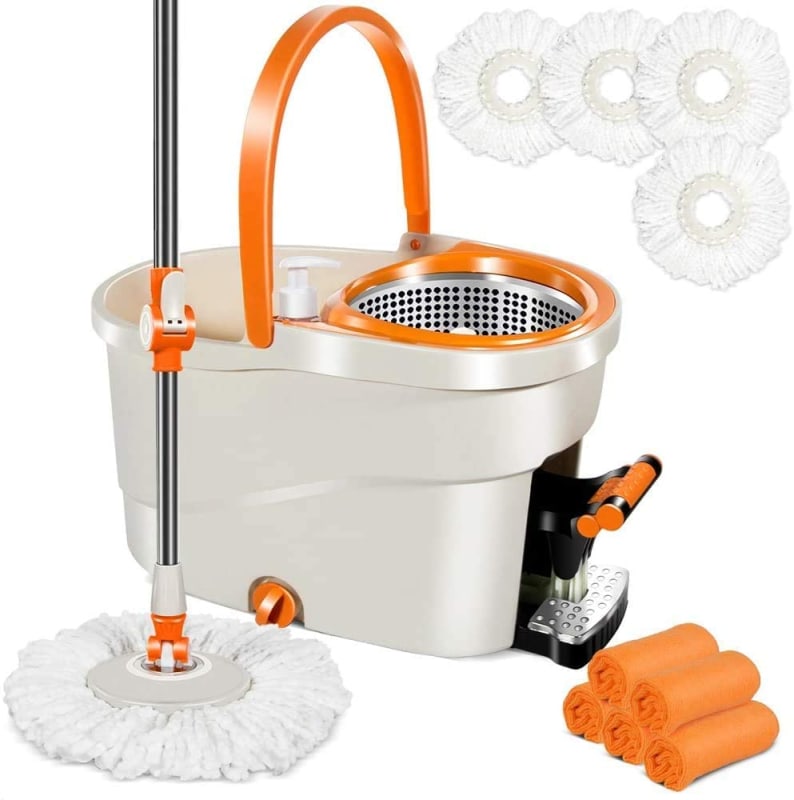 Masthome Spin Mop with Foot Pedal Bucket