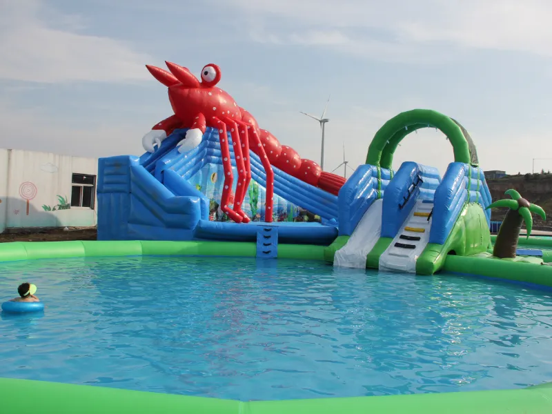 Custom Commercial Inflatable Water Parks with Pools