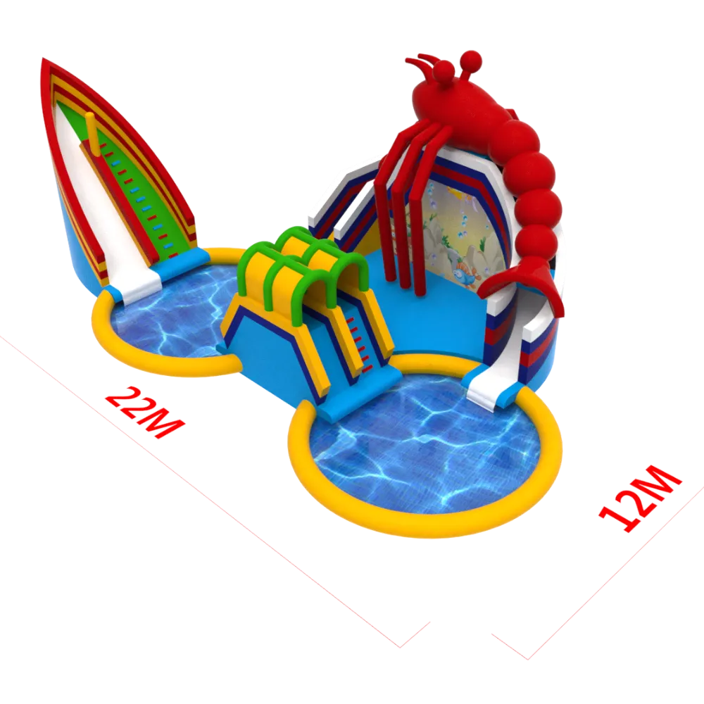 Custom Commercial Inflatable Water Parks with Pools thumbnail 6