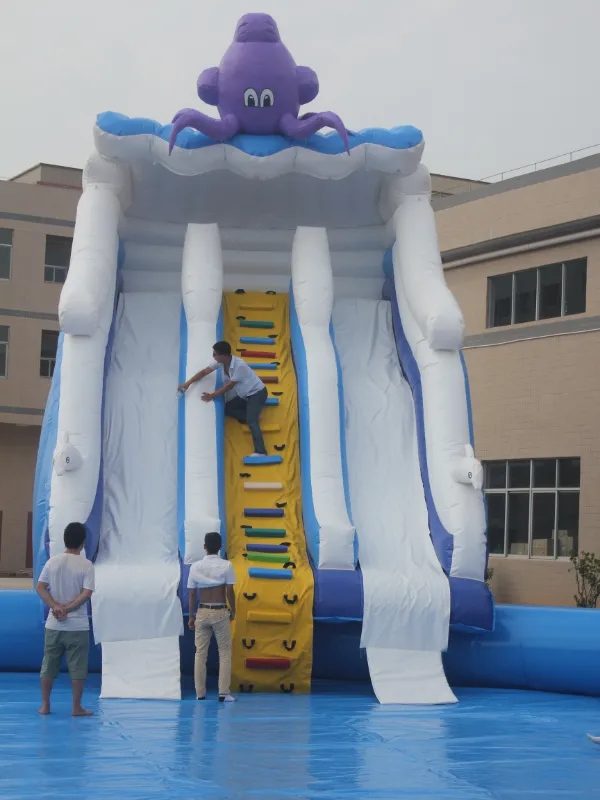 Custom Inflatable Water Slide with Climbing Stairs and Pool thumbnail 6