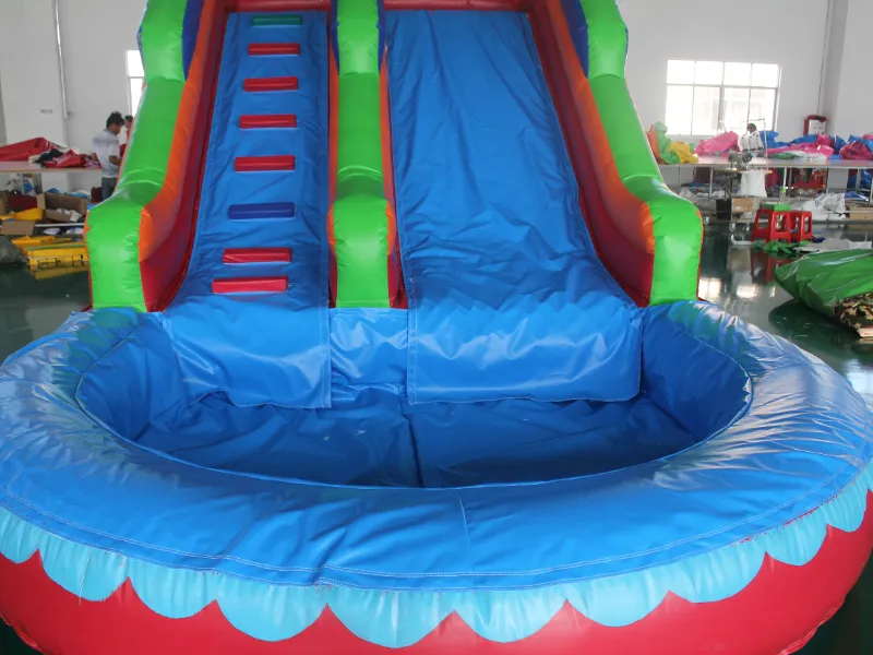 Custom Inflatable Water Slide with Climbing Stairs and Pool thumbnail 4