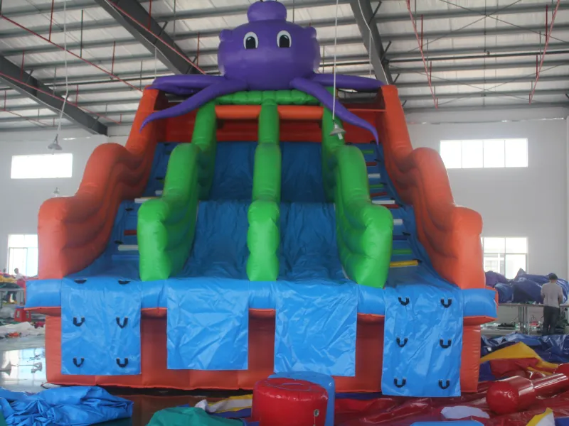 Custom Inflatable Water Slide with Climbing Stairs and Pool thumbnail 3