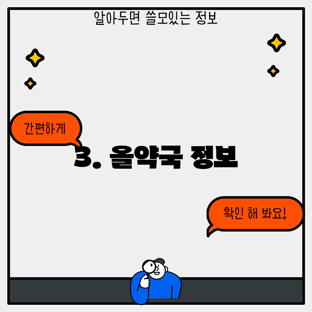 3. 올약국 정보