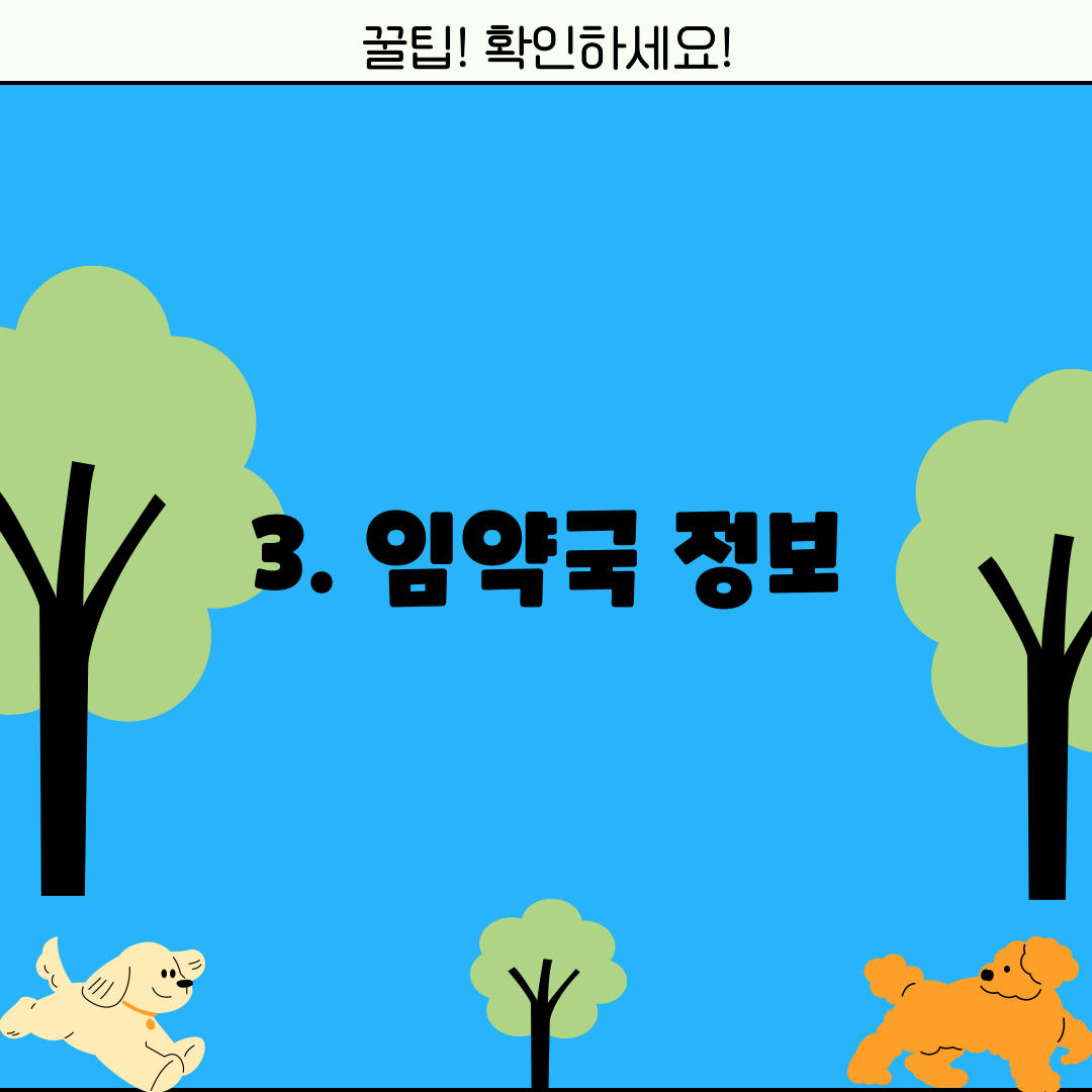 3. 임약국 정보