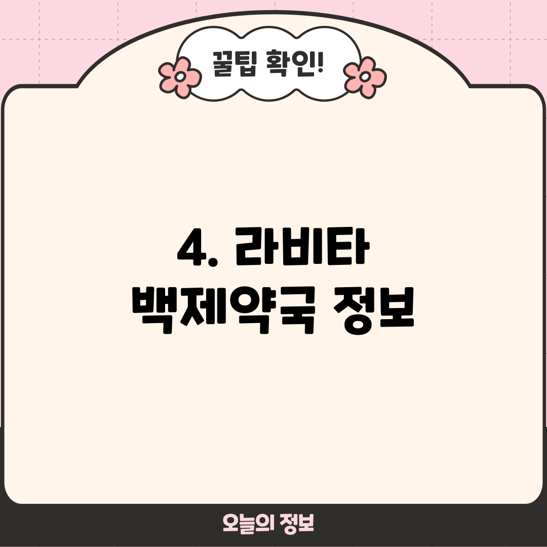 4. 라비타 백제약국 정보