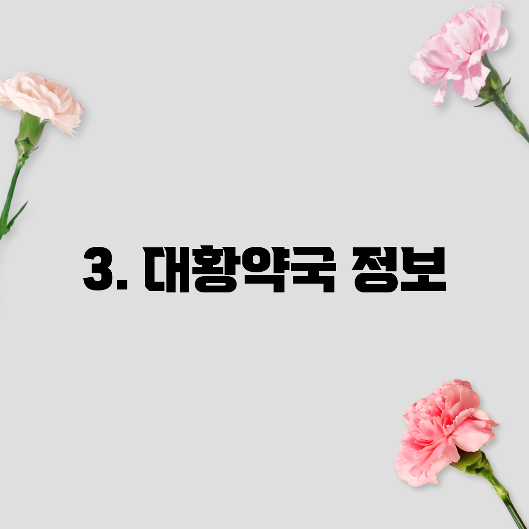 3. 대황약국 정보