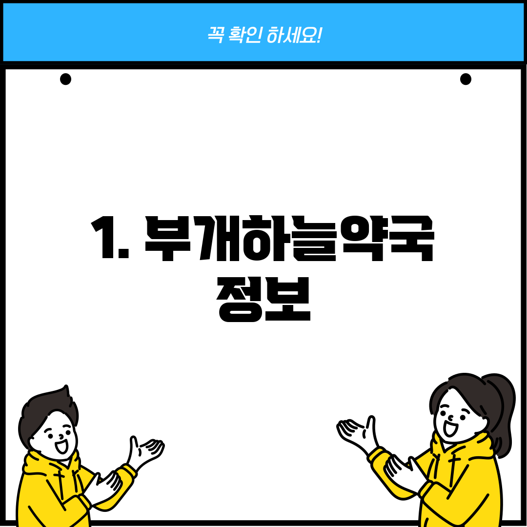 1. 부개하늘약국 정보