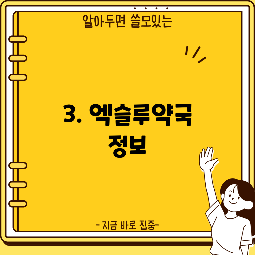 3. 엑슬루약국 정보