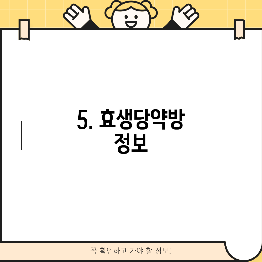 5. 효생당약방 정보