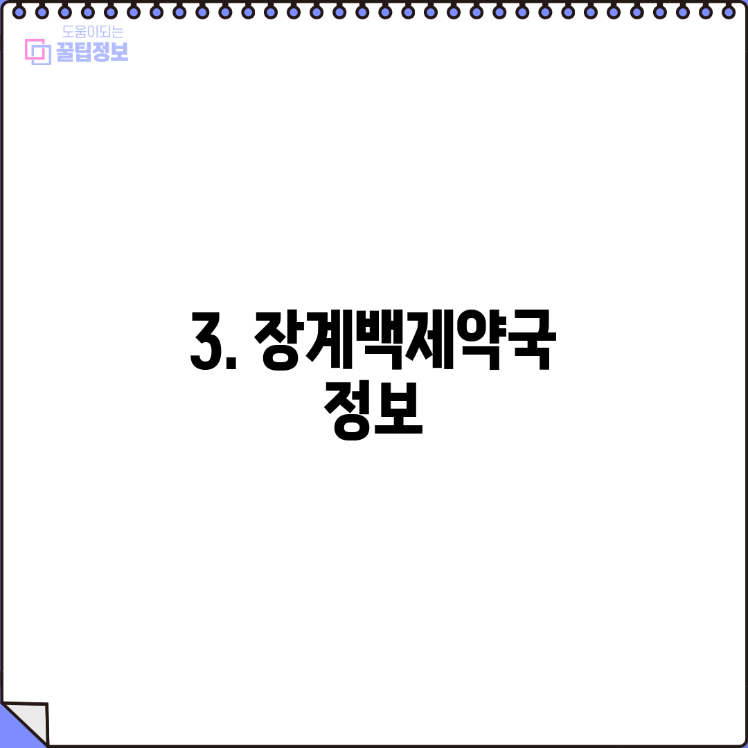 3. 장계백제약국 정보