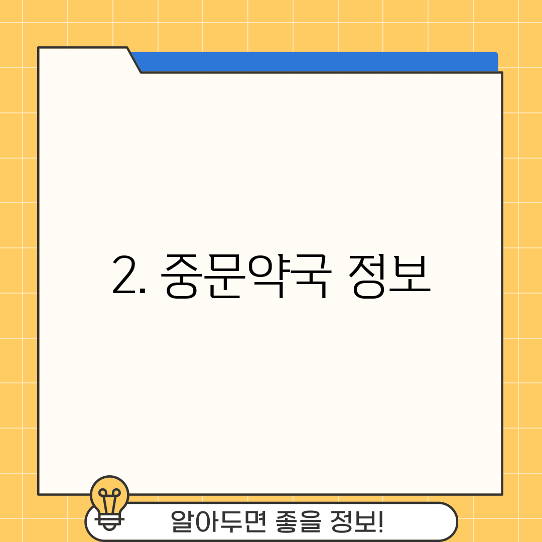 2. 중문약국 정보
