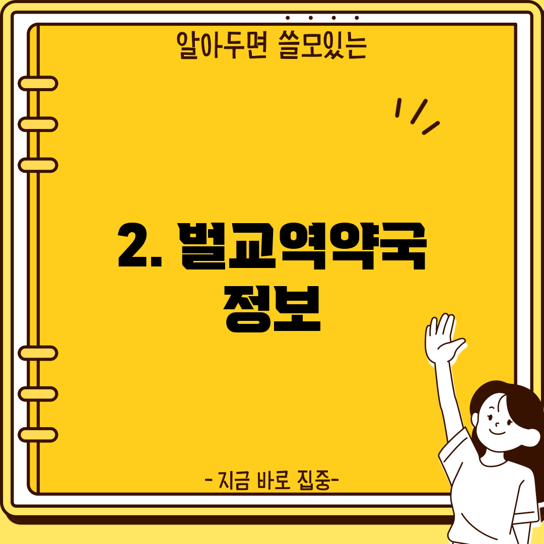 2. 벌교역약국 정보
