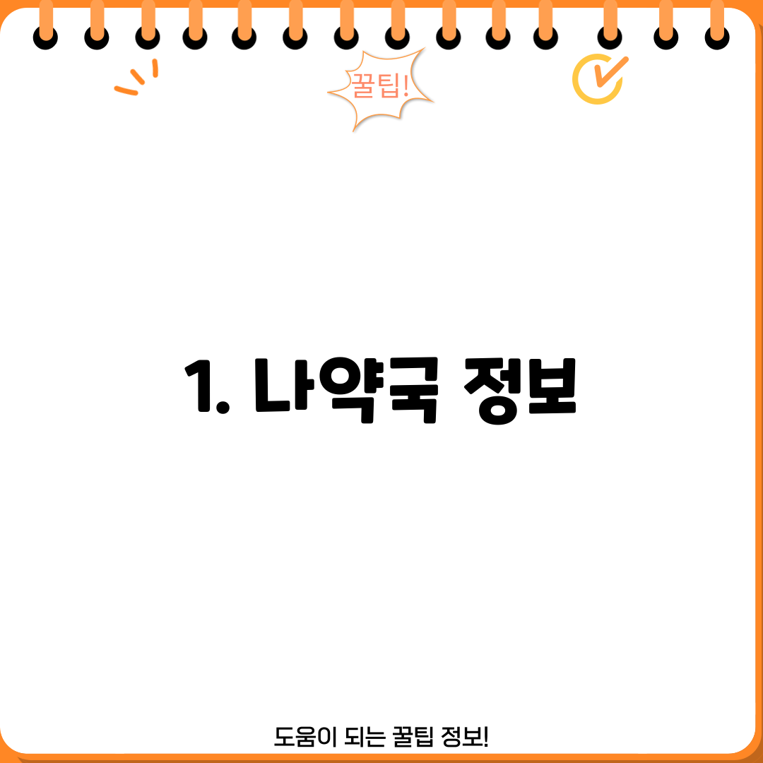1. 나약국 정보