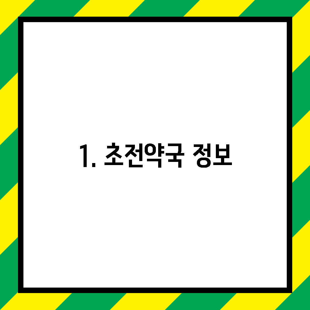 1. 초전약국 정보