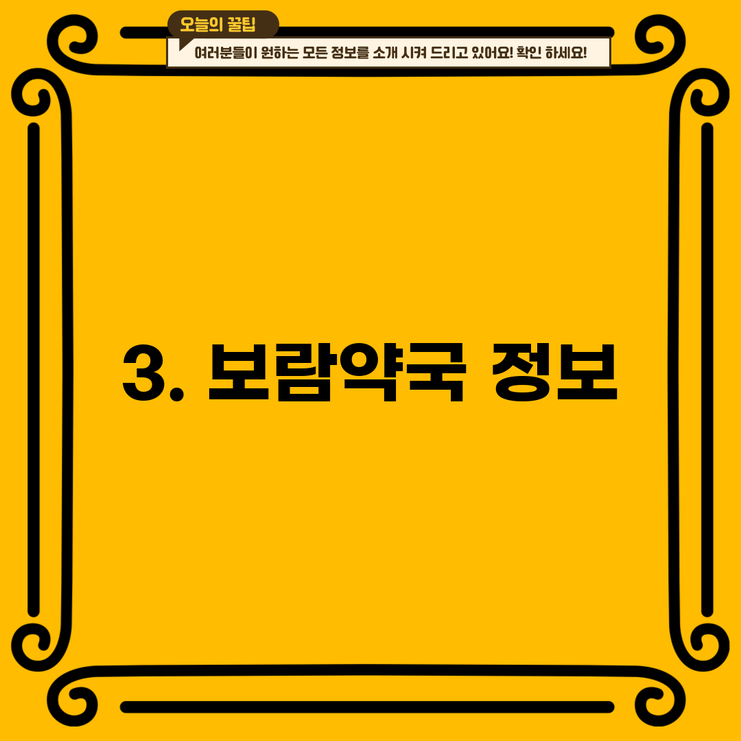 3. 보람약국 정보
