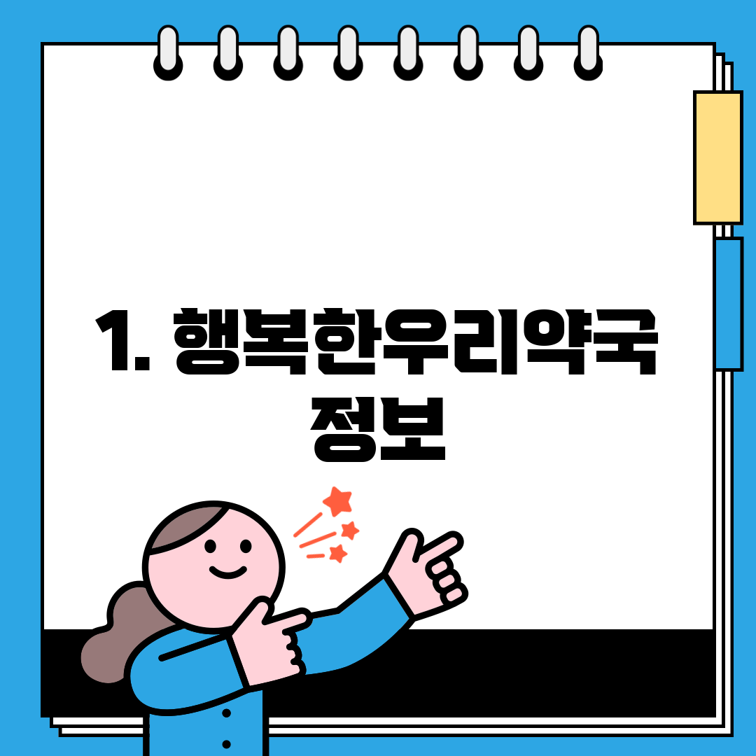 1. 행복한우리약국 정보