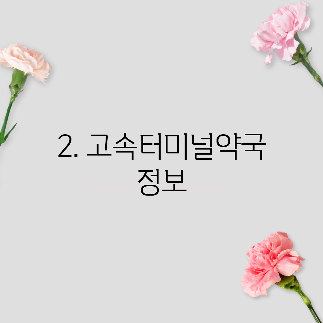2. 고속터미널약국 정보