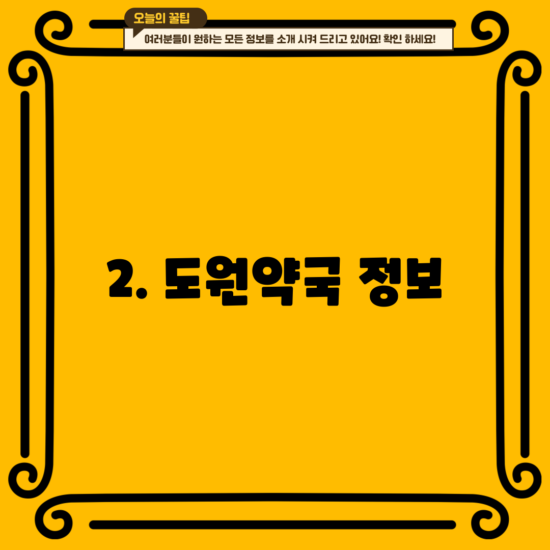 2. 도원약국 정보