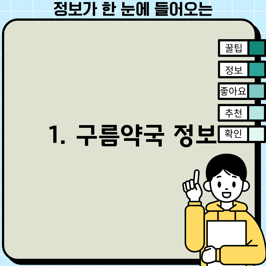 1. 구름약국 정보