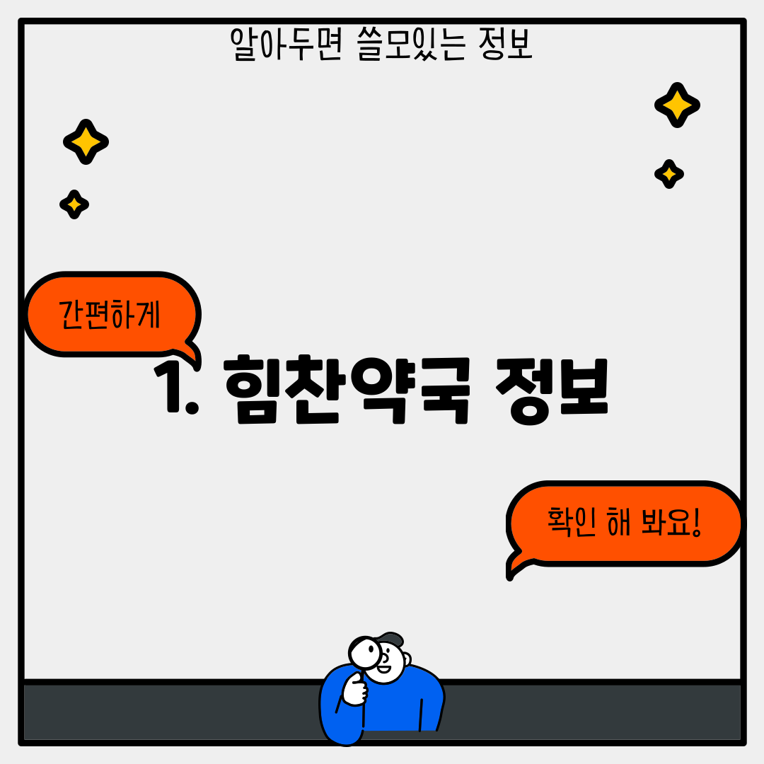 1. 힘찬약국 정보