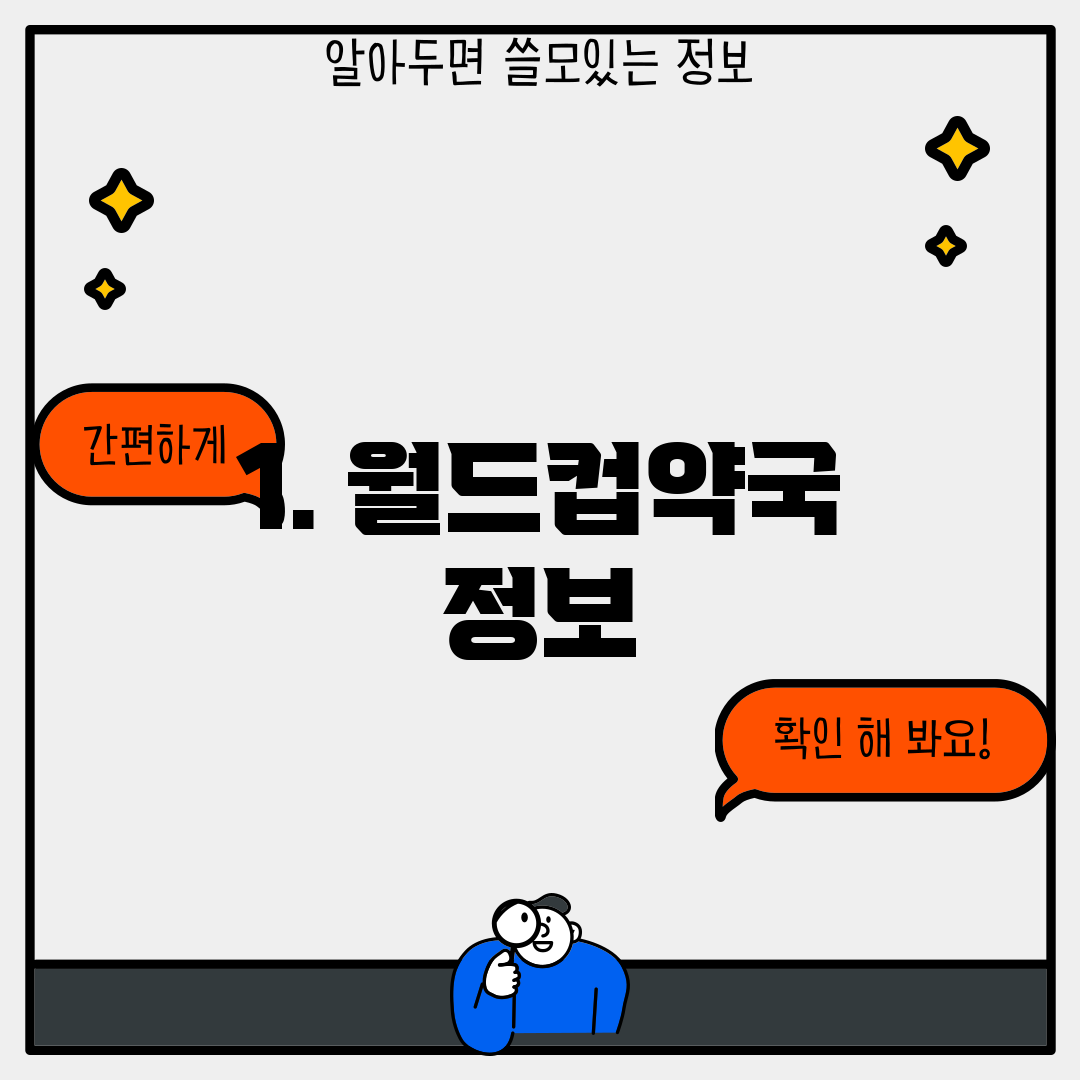 1. 월드컵약국 정보