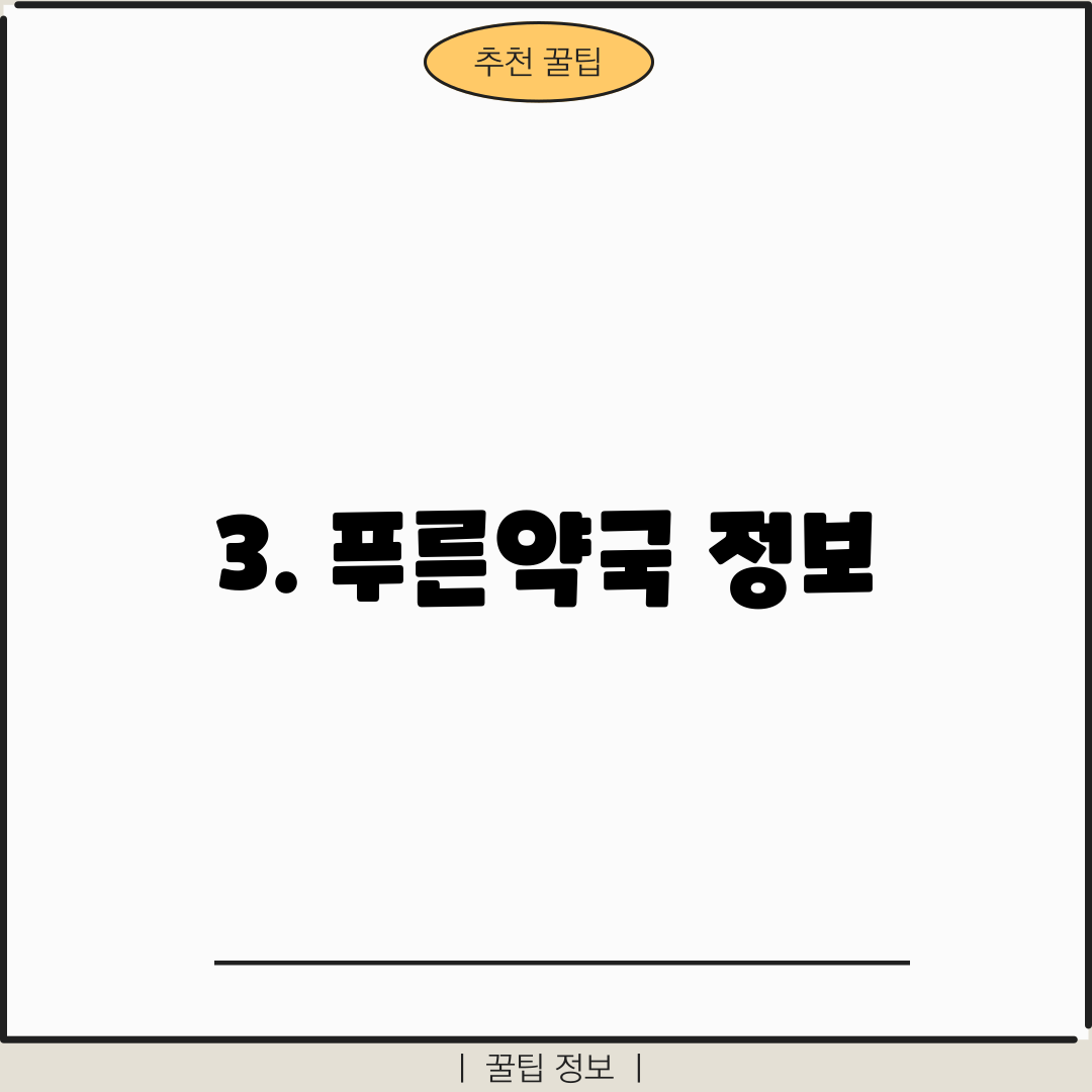 3. 푸른약국 정보