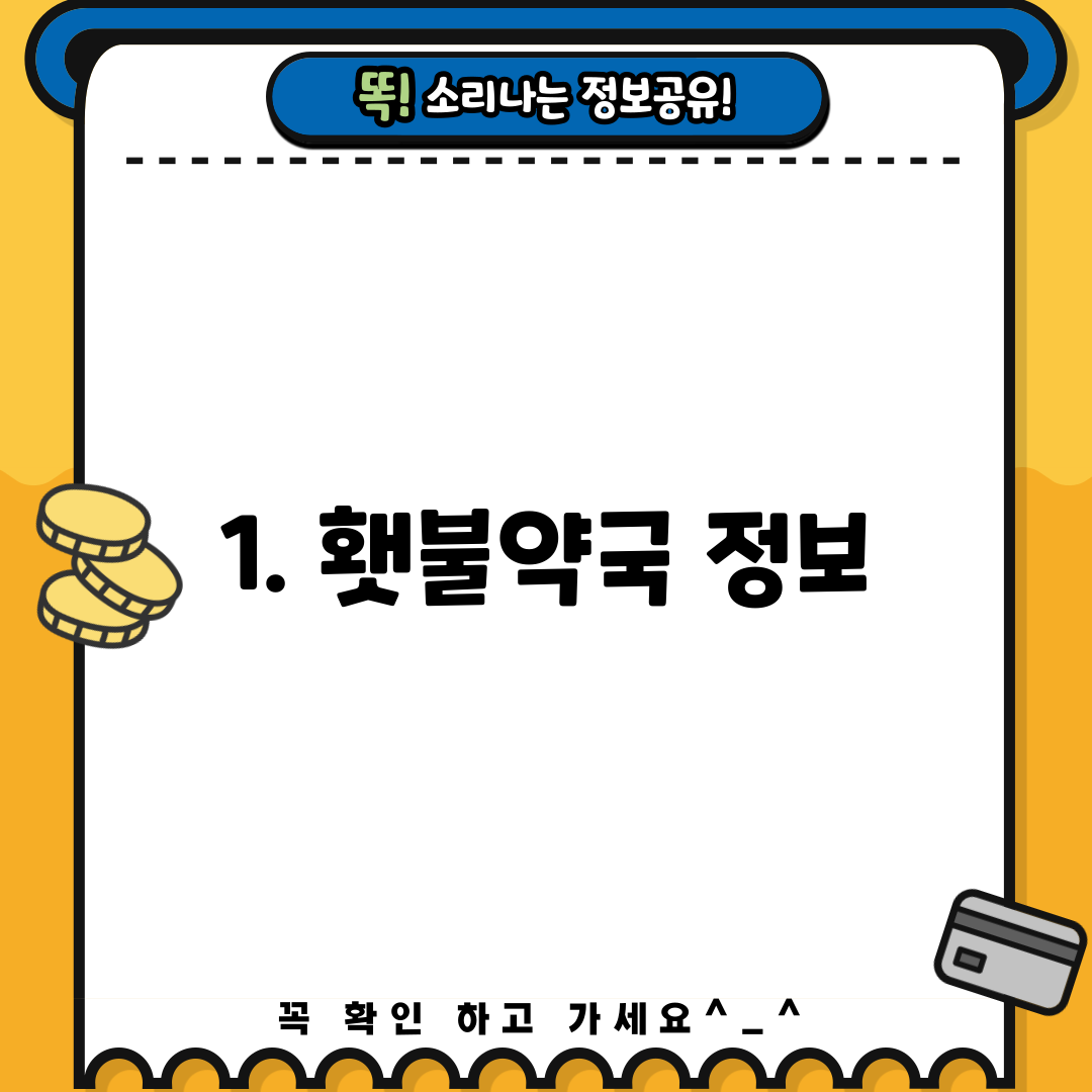 1. 횃불약국 정보