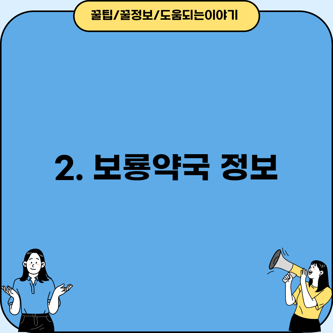 2. 보룡약국 정보