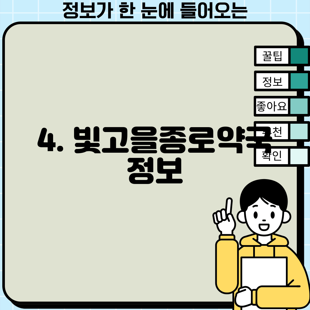 4. 빛고을종로약국 정보