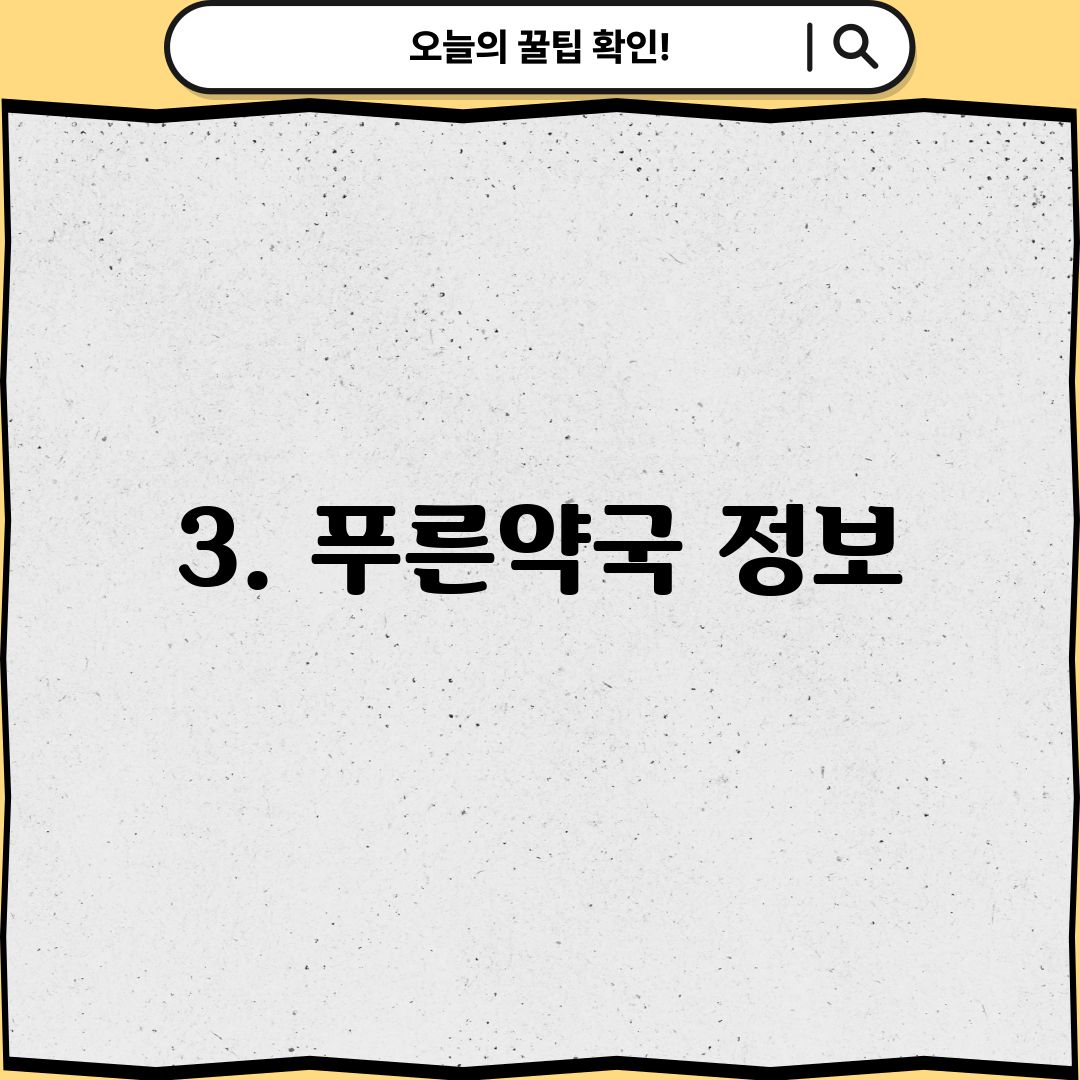 3. 푸른약국 정보