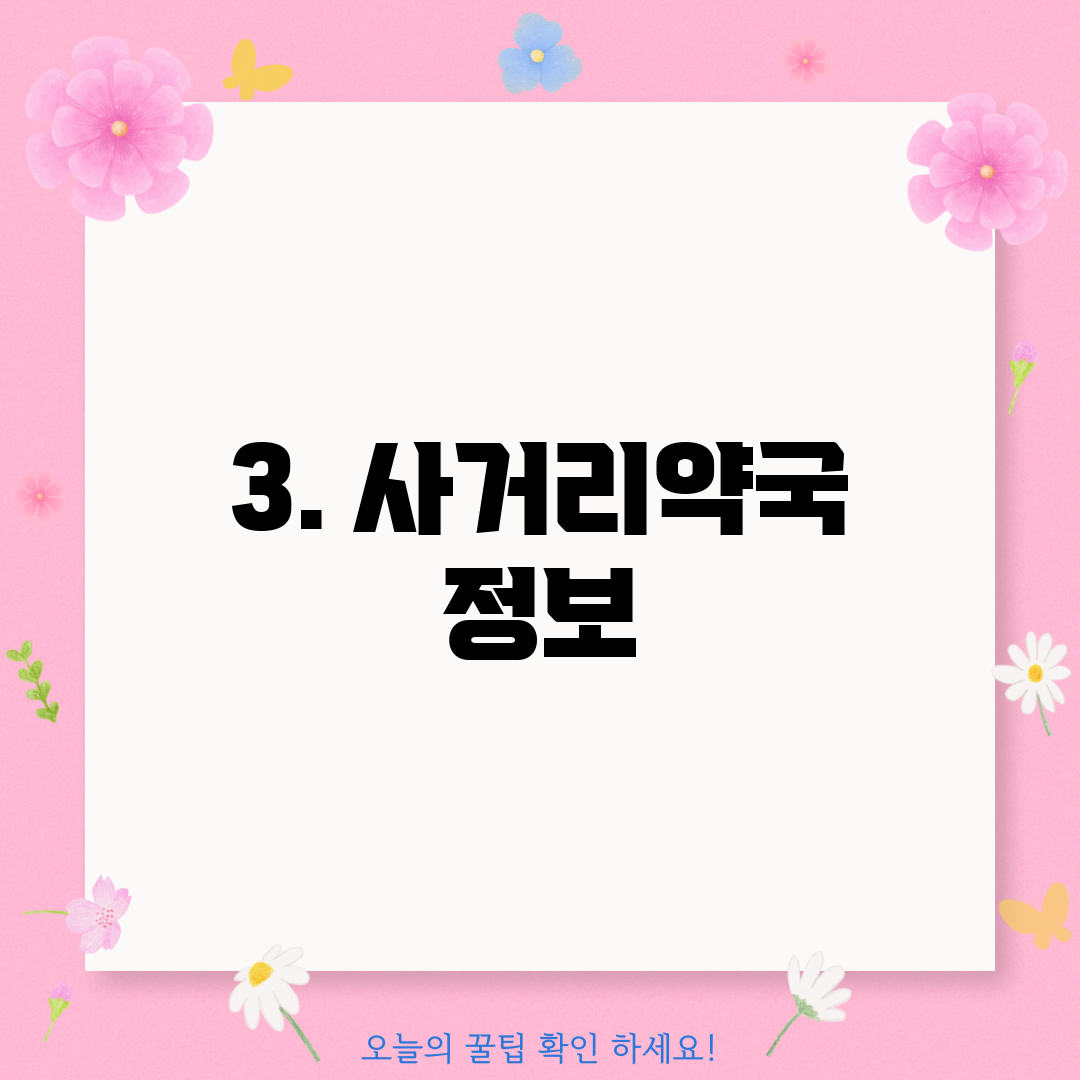 3. 사거리약국 정보