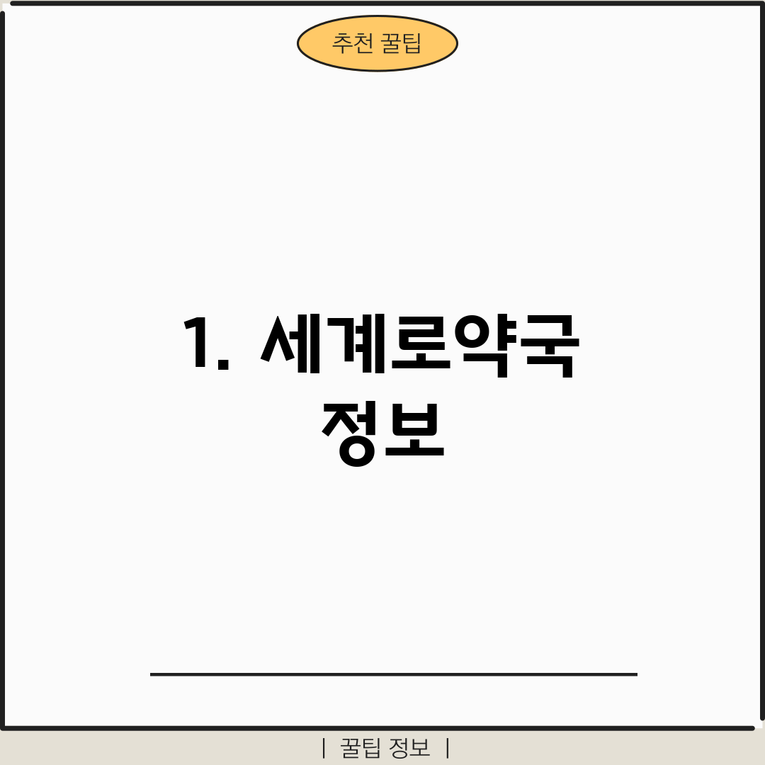 1. 세계로약국 정보