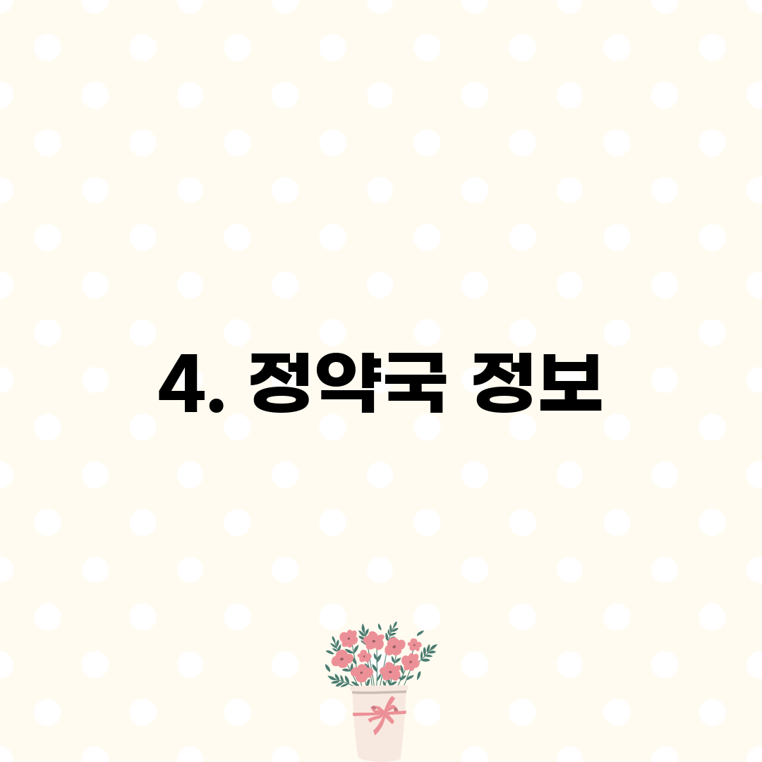 4. 정약국 정보