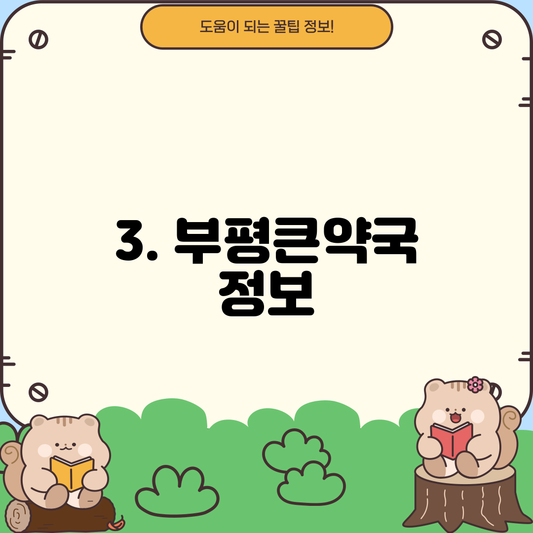 3. 부평큰약국 정보