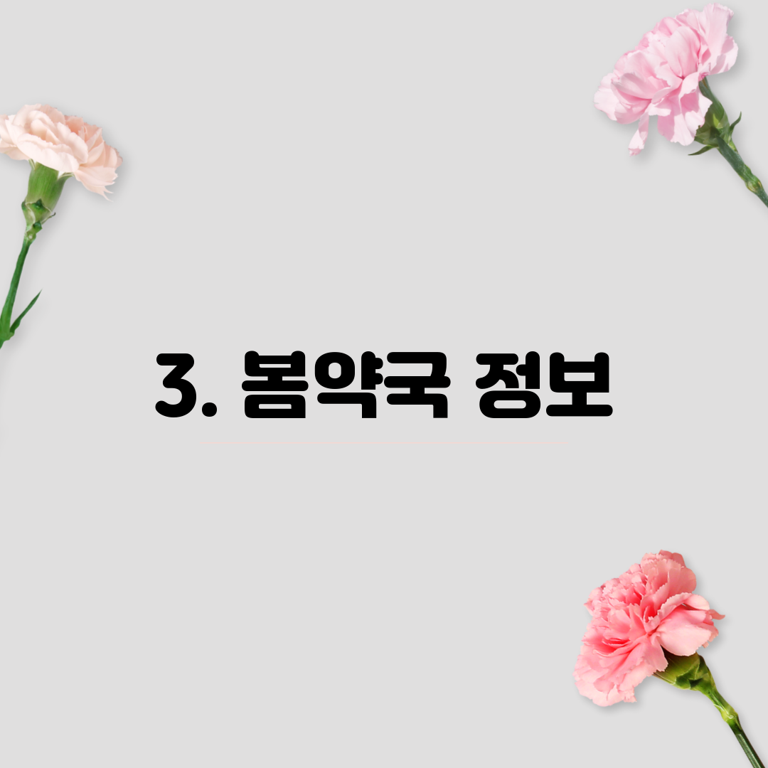 3. 봄약국 정보