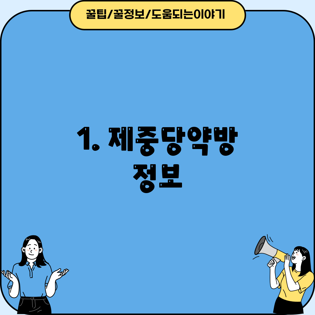 1. 제중당약방 정보