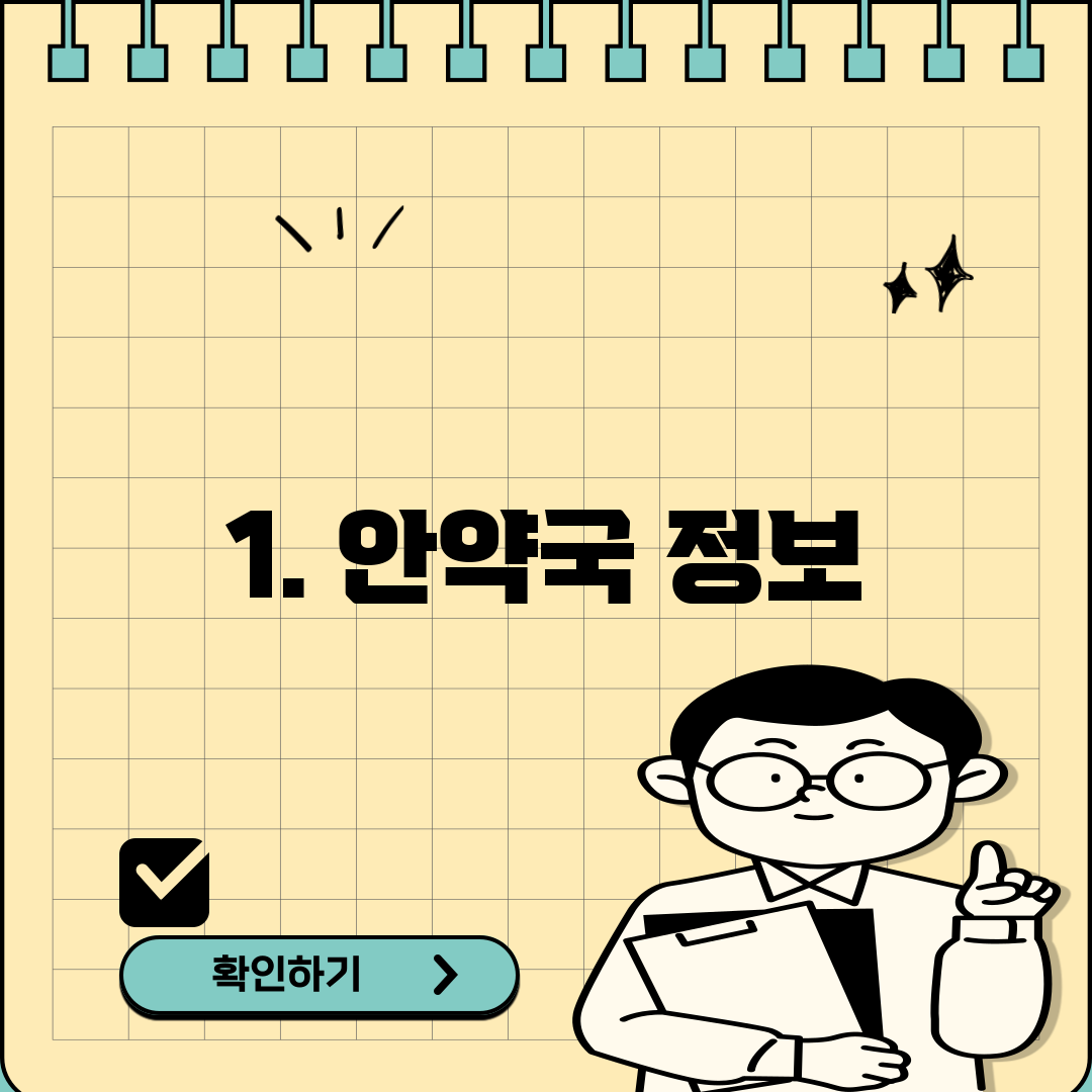 1. 안약국 정보