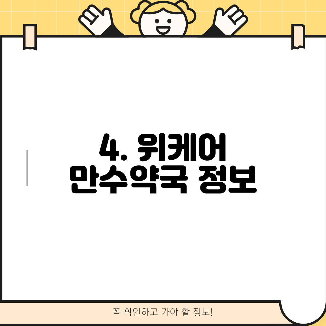 4. 위케어 만수약국 정보