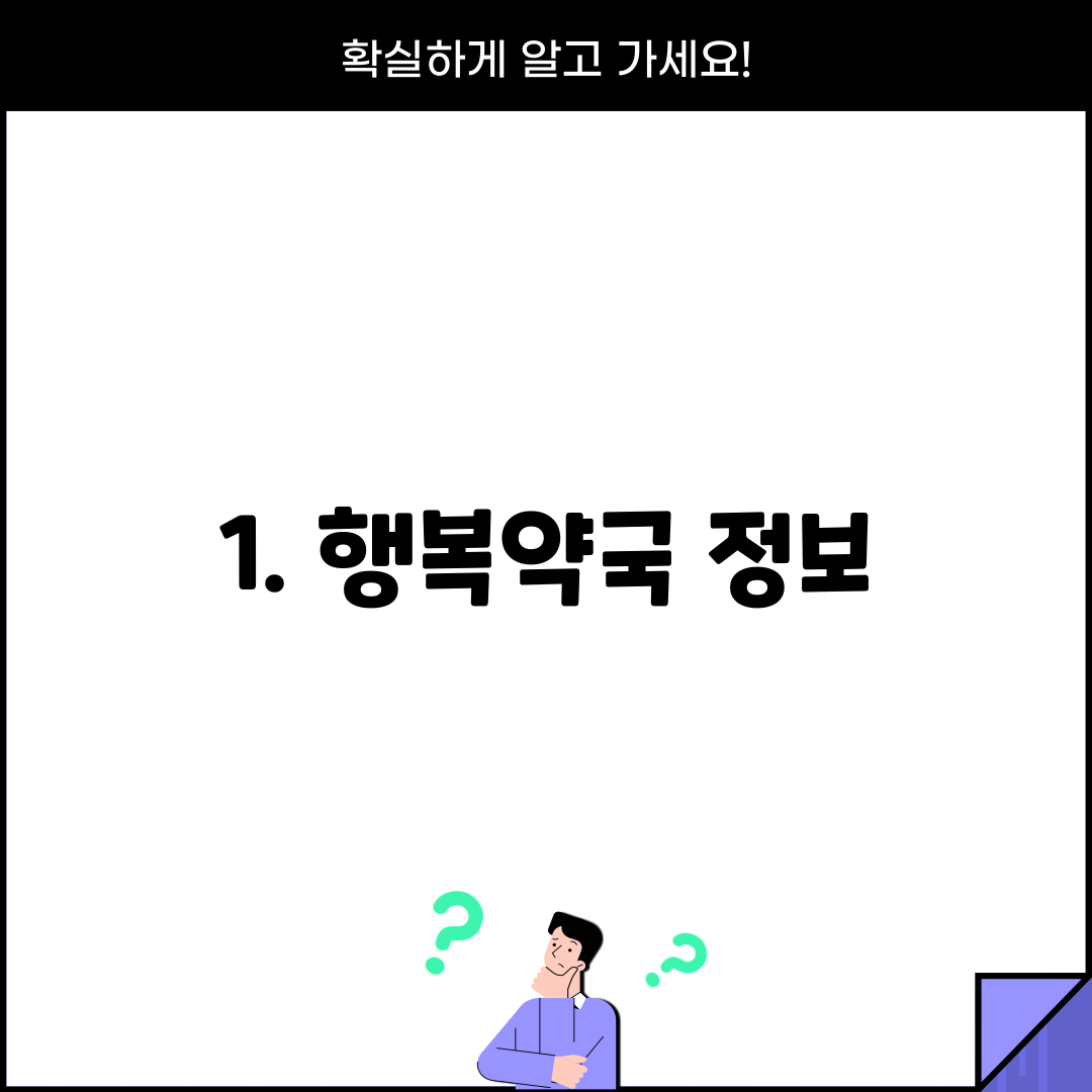1. 행복약국 정보