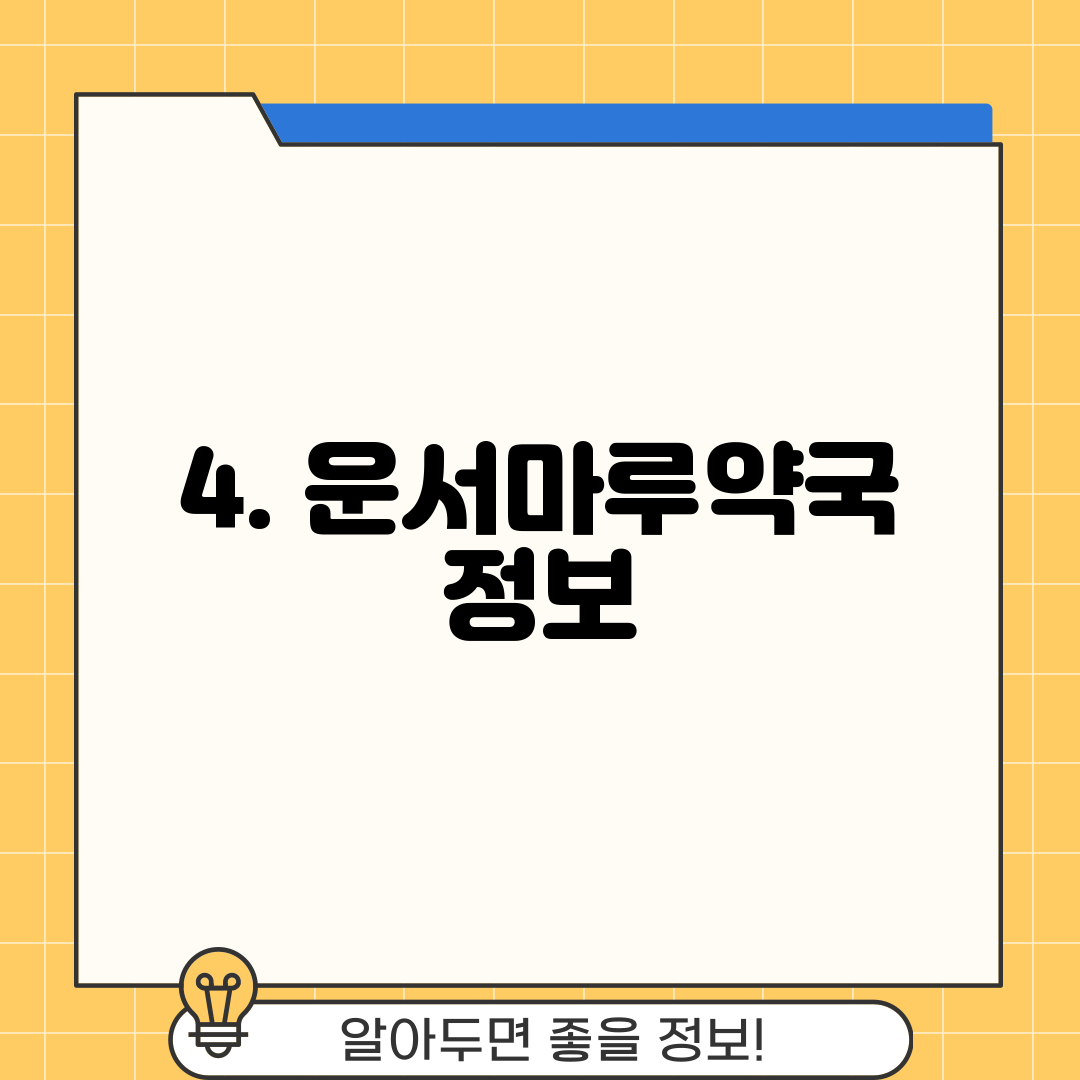 4. 운서마루약국 정보