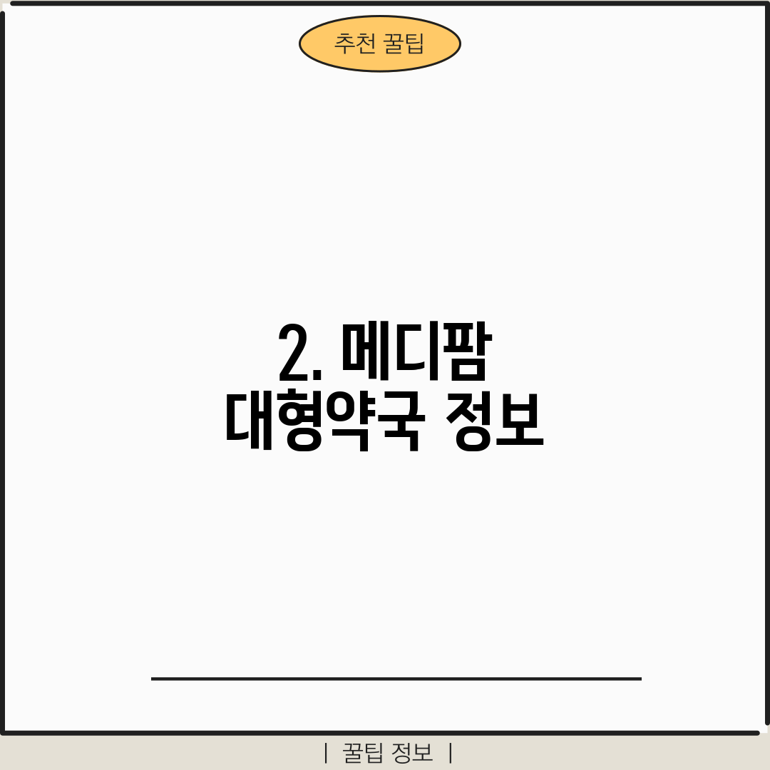 2. 메디팜 대형약국 정보