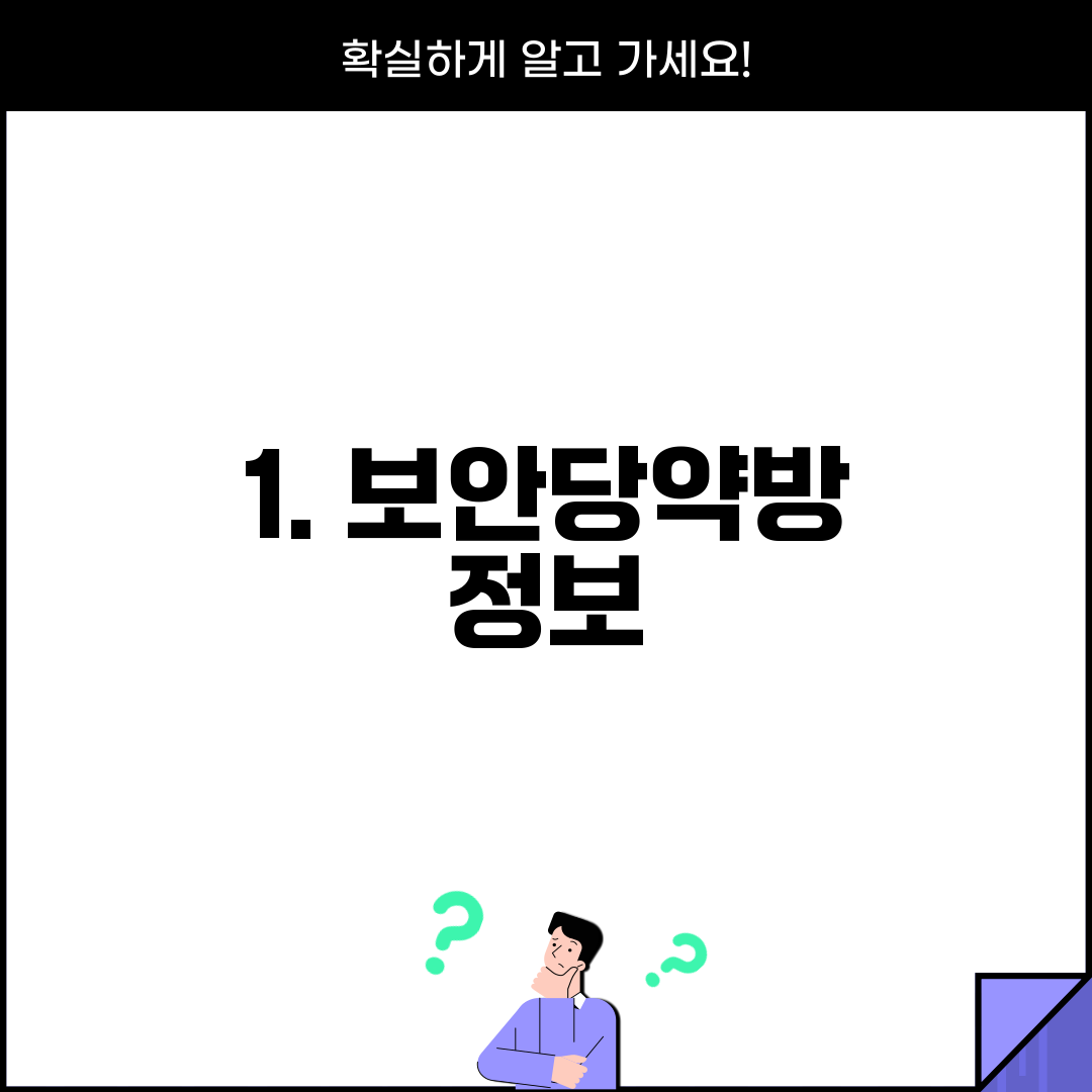 1. 보안당약방 정보